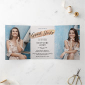 Invitation pliable triptyque de remise de diplômes (Intérieur)