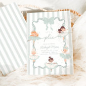 Invitation Plié Turquoise Ballet Girls Ballerina Anniversaire