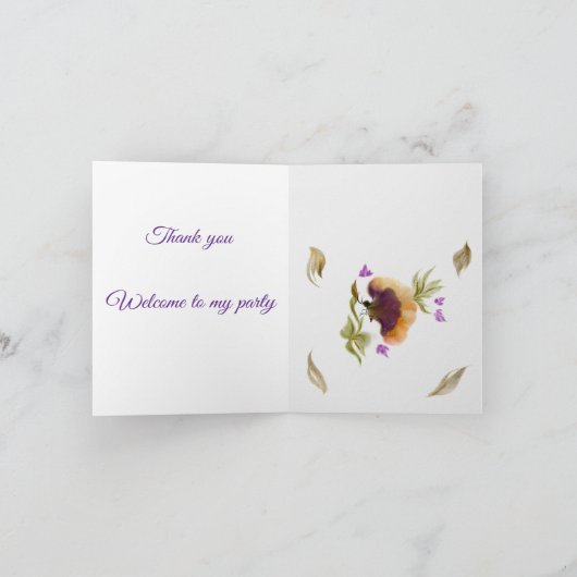 Invitation pliée (Intérieur)