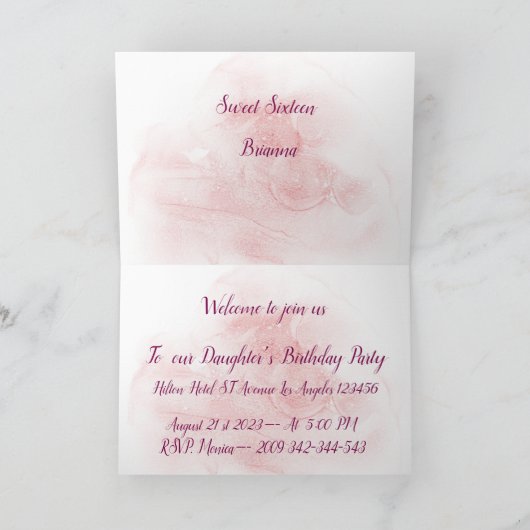 Invitation pliée (Intérieur)