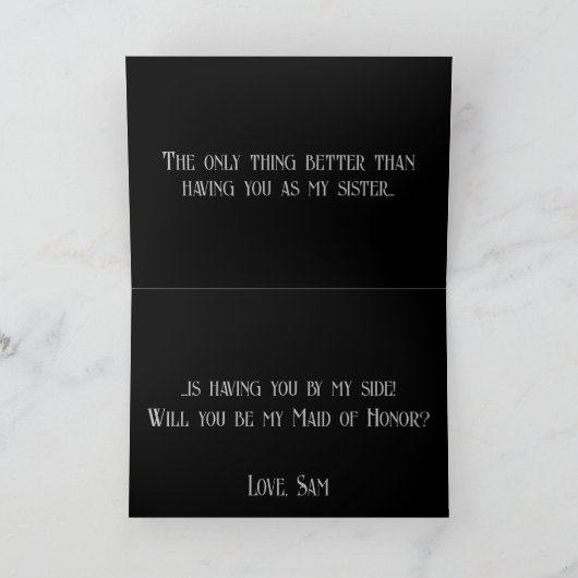 Invitation pliée (Intérieur)