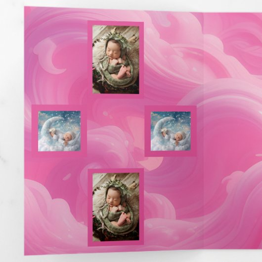 Invitation pliée à trois lettres (Intérieur en premier)