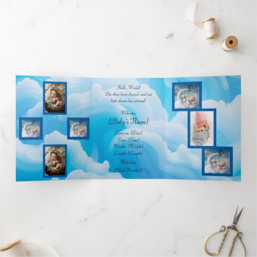 Invitation pliée à trois lettres (Intérieur)