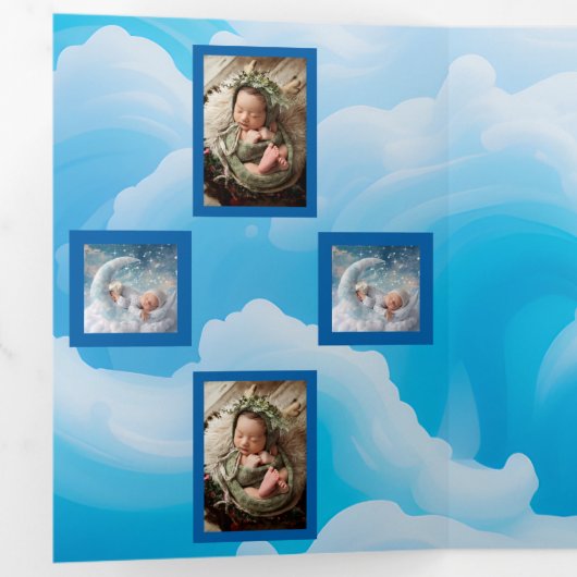 Invitation pliée à trois lettres (Intérieur en premier)