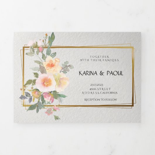 Invitation pliée à trois lettres (Page de couverture)