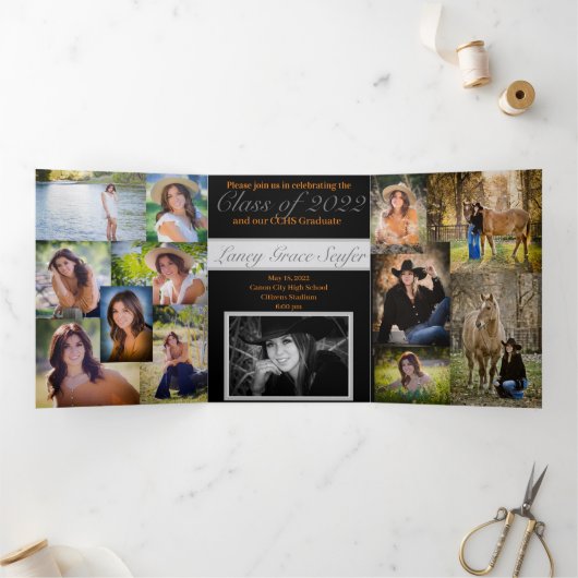 Invitation pliée à trois lettres (Intérieur)