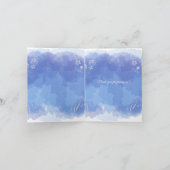 Invitation pliée avec ballon ciel bleu aquarelle (Intérieur)