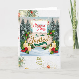 Invitation pliée chrismas