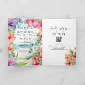 Invitation pliée de plage d'Hibiscus tropical (Intérieur)