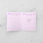 Invitation pliée fille anniversaire |carte personn (Intérieur)