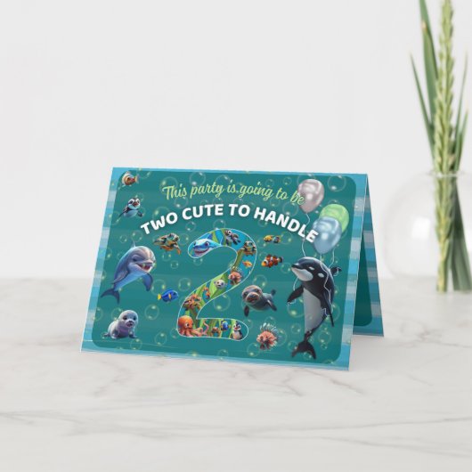 Invitation pliée horizontale personnalisée pour un (Devant)