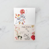 Invitation pliée mariage (Intérieur)