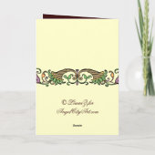 Invitation pliée personnalisée pour Thanksgiving C (Dos)