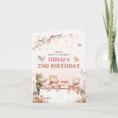 Invitation pliée pour une fête des fleurs avec des (Devant)