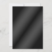 Invitation Plis noirs de satin de FAUX de monogramme avec (Dos)