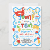 Invitation Plonge dans les dix ans d'été Fête d'anniversaire (Devant)
