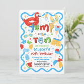 Invitation Plonge dans les dix ans d'été Fête d'anniversaire (Debout devant)