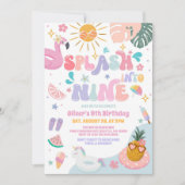 Invitation Plonge dans neuf fête au bord de la piscine Annive (Devant)