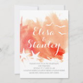 Invitation Plongée d'aquarelle de corail, mariage de plage d' (Devant)