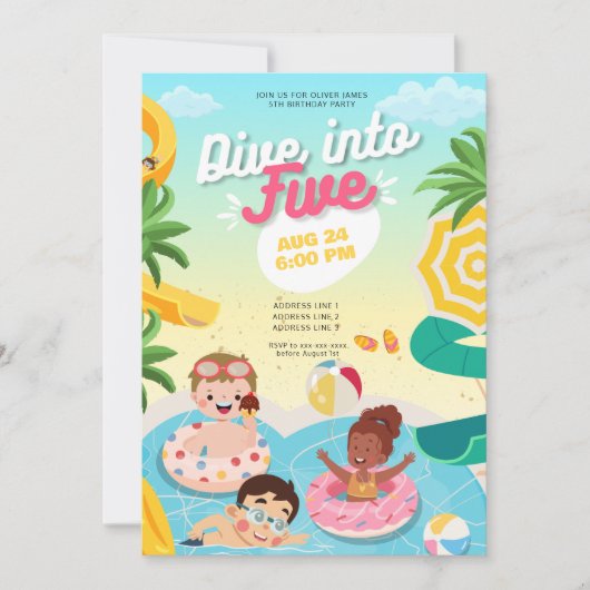 Invitation Plongée rétro à cinq ans (Devant)