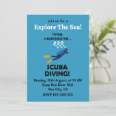 Invitation Plongée sous-marine Vie sous-marine Plongée sous-m (Debout devant)