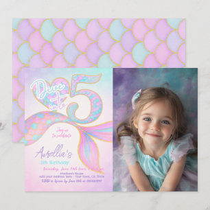 Invitation Plonger dans cinq sirènes Anniversaire