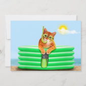 Invitation Plongeur de chat avec masque et tuba (Dos)