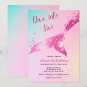 Invitation Plongez dans cinq filles de sirènes 5e anniversair (Devant / Derrière)