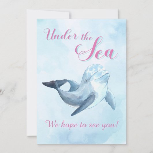 Invitation Plongez dans cinq filles de sirènes violettes 5e a (Dos)