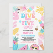 Invitation Plongez dans Cinq Plage Tropicale 5e fête d'annive (Devant)