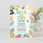 Invitation Plongez dans Cinq Plage Tropicale 5e fête d'annive (Debout devant)