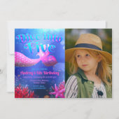 Invitation Plongez dans Cinq - Sirène avec paysage photo (Devant)