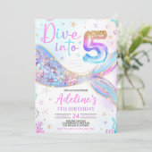 Invitation Plongez dans Cinq Sirène Violet Bleu Vert 5ème Sir (Debout devant)