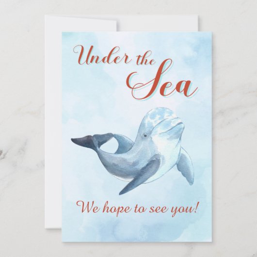 Invitation Plongez dans cinq sirènes Brown 5e fille anniversa (Dos)