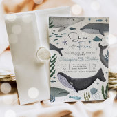 Invitation Plongez Dans Cinq Sous La Baleine De Mer Anniversa