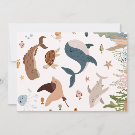 Invitation Plongez Dans Cinq Sous La Fête D'Anniversaire Du R (Dos)