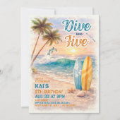 Invitation Plongez dans Five Retro Surf Beach 5e Anniversaire (Devant)