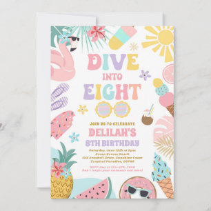 Invitation Plongez dans huit plages tropicales 8e fête d'anni