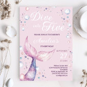 Invitation Plongez dans l'invitation d'anniversaire de cinq f