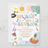 Invitation Plongez dans Sept Fête de Piscine Été 7e Anniversa (Devant)
