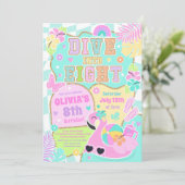 Invitation Plongez dans une fête d'anniversaire de fille prép (Debout devant)