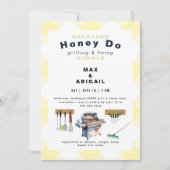 Invitation Pluie de cadeaux pour couples jaune Grilling & Fix (Devant)