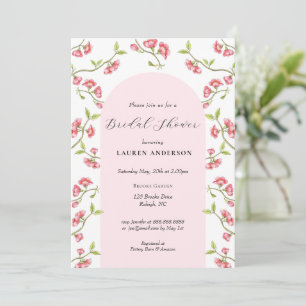 Invitation Pluie de Cerisiers Rose et Blanc pour une Baby Sho