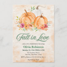 Pluie de citrouilles d'automne Bridal Shower