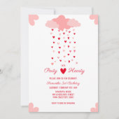 Invitation Pluie de coeur délice Anniversaire (Devant)