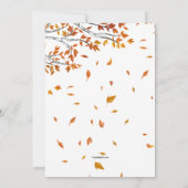 Invitation Pluie de Feuilles qui Tombent Romantique (Dos)