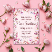 Invitation Pluie de fleurs de cerisier rose