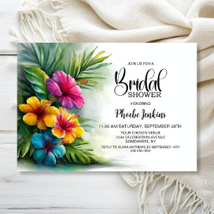 Invitation Pluie de Fleurs d'Hibiscus Tropical pour l'Enterre