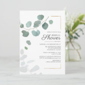 Invitation Pluie de mariage Eucalyptus Script Végétation Succ (Debout devant)