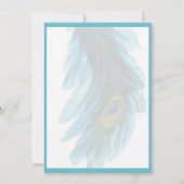 Invitation Pluie de Pic Bleu Turquoise Nouvel An (Dos)